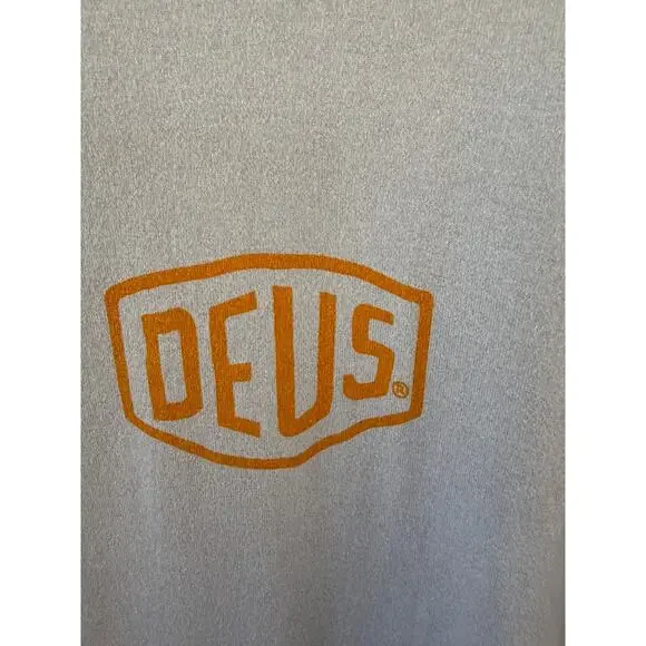 Deus Ex Machina Graphic Tee Light Blue Moto T-Shirt Size L - Picture 3 of 6